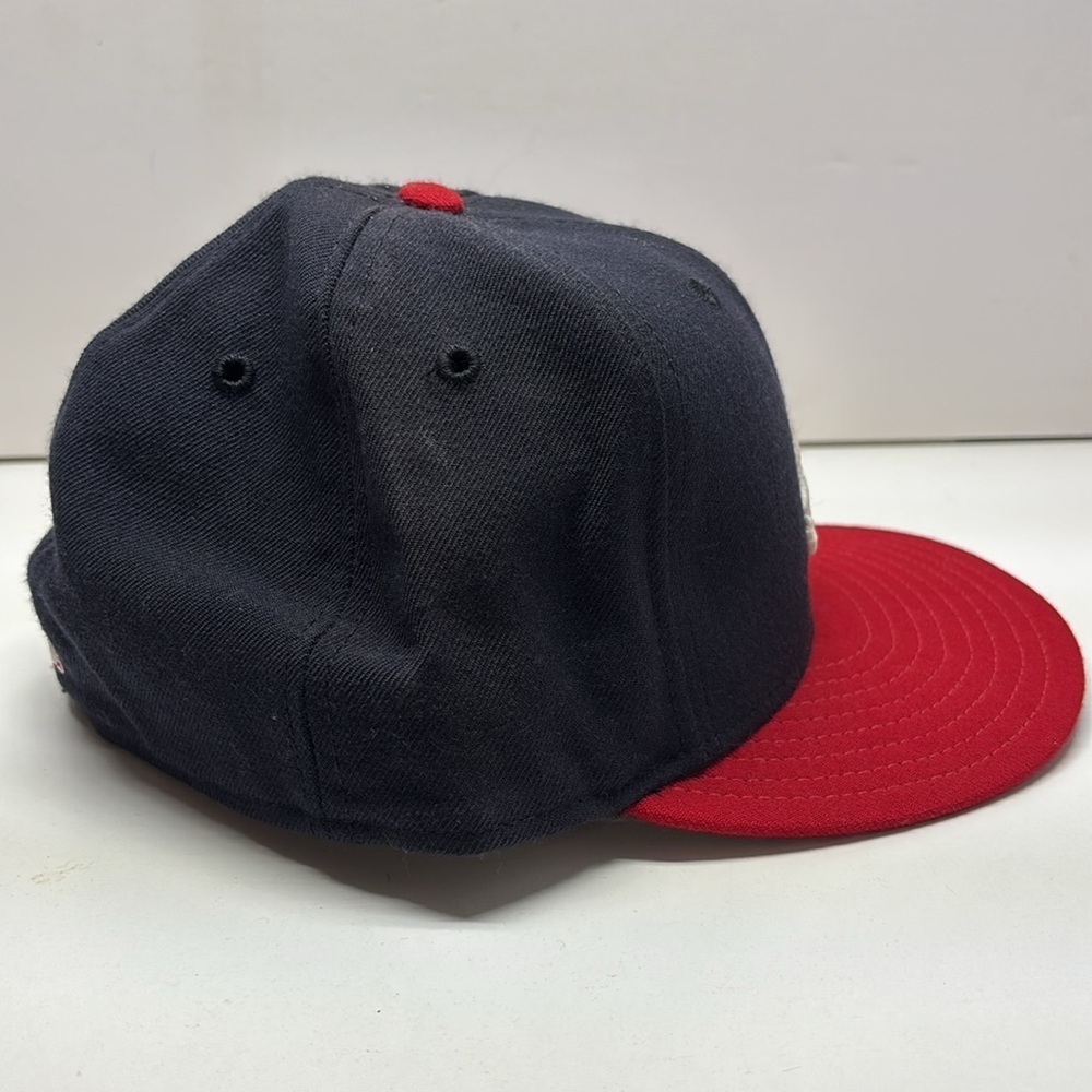 Atlanta Braves‎ New Era 59Fifty MLB Cap Hat Fitted Size 7 1/2 Red & Blue - Picture 3 of 8